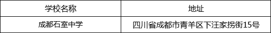 成都市成都石室中學(xué)地址在哪里？