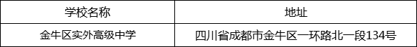 成都市金牛區(qū)實外高級中學(xué)地址在哪里？