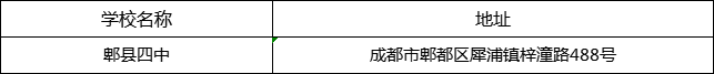成都市郫縣四中地址在哪里？