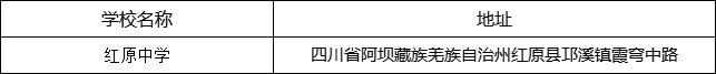阿壩州紅原中學(xué)地址在哪里？