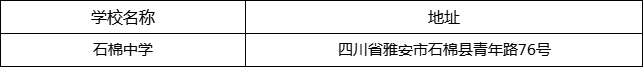 雅安市石棉中學地址在哪里？