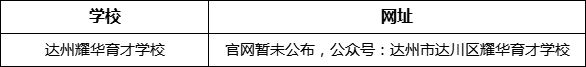 達州市達州耀華育才學校網(wǎng)址是什么？