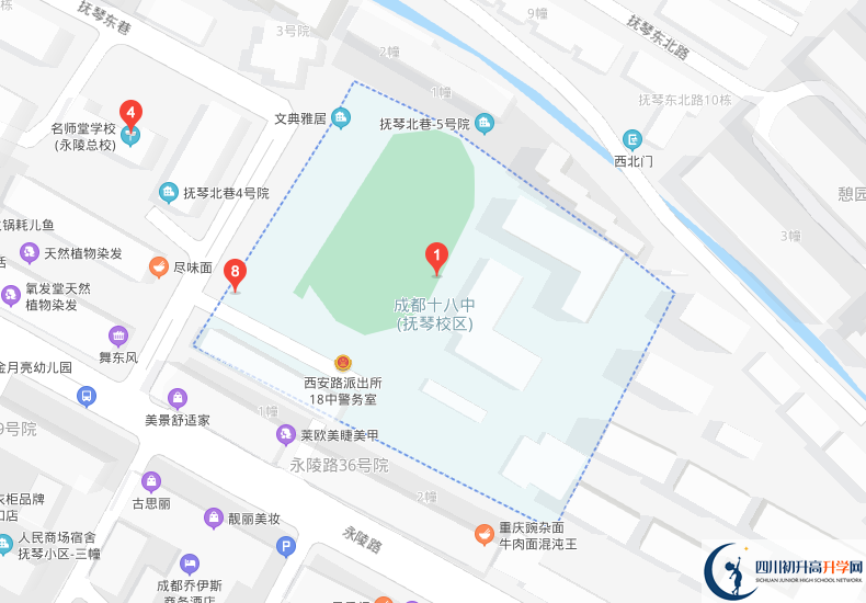 成都十八中學(xué)校地址在哪里？